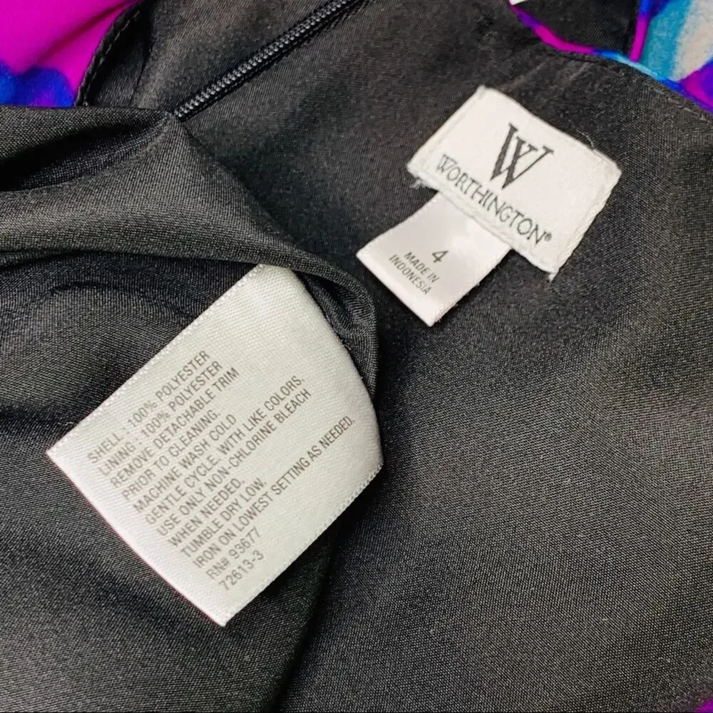 Worthington sheath dress keyhole neckline blue - Picture 10 of 10